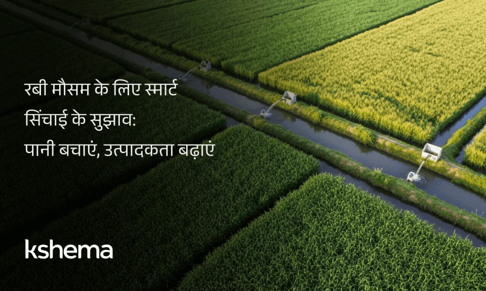रबी मौसम के लिए स्मार्ट सिंचाई के सुझाव: पानी बचाएं, उत्पादकता बढ़ाएं